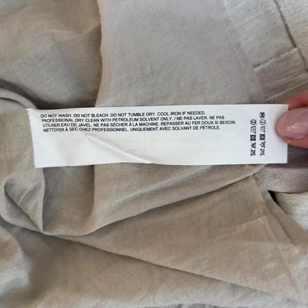 Theory Easy Crew Shift Crunch Linen Dress - Picture 6 of 8